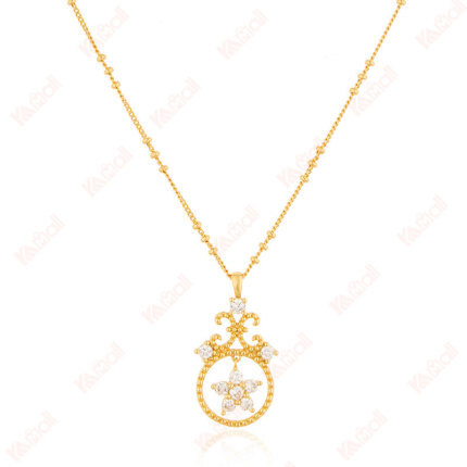 gold chain necklaces artificial crystal
